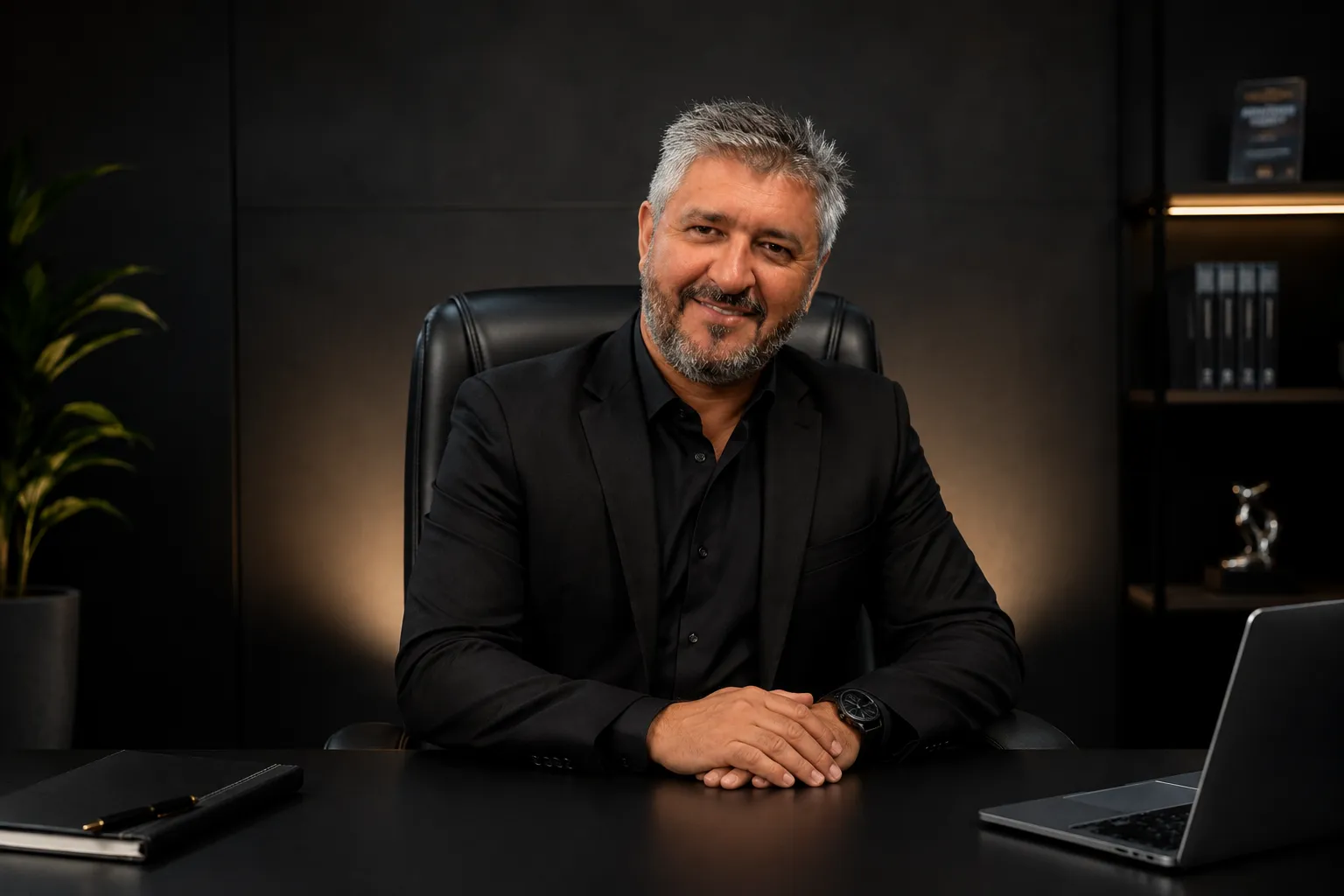 Flávio Babinski, responsável técnico da Dinfla, em seu escritório